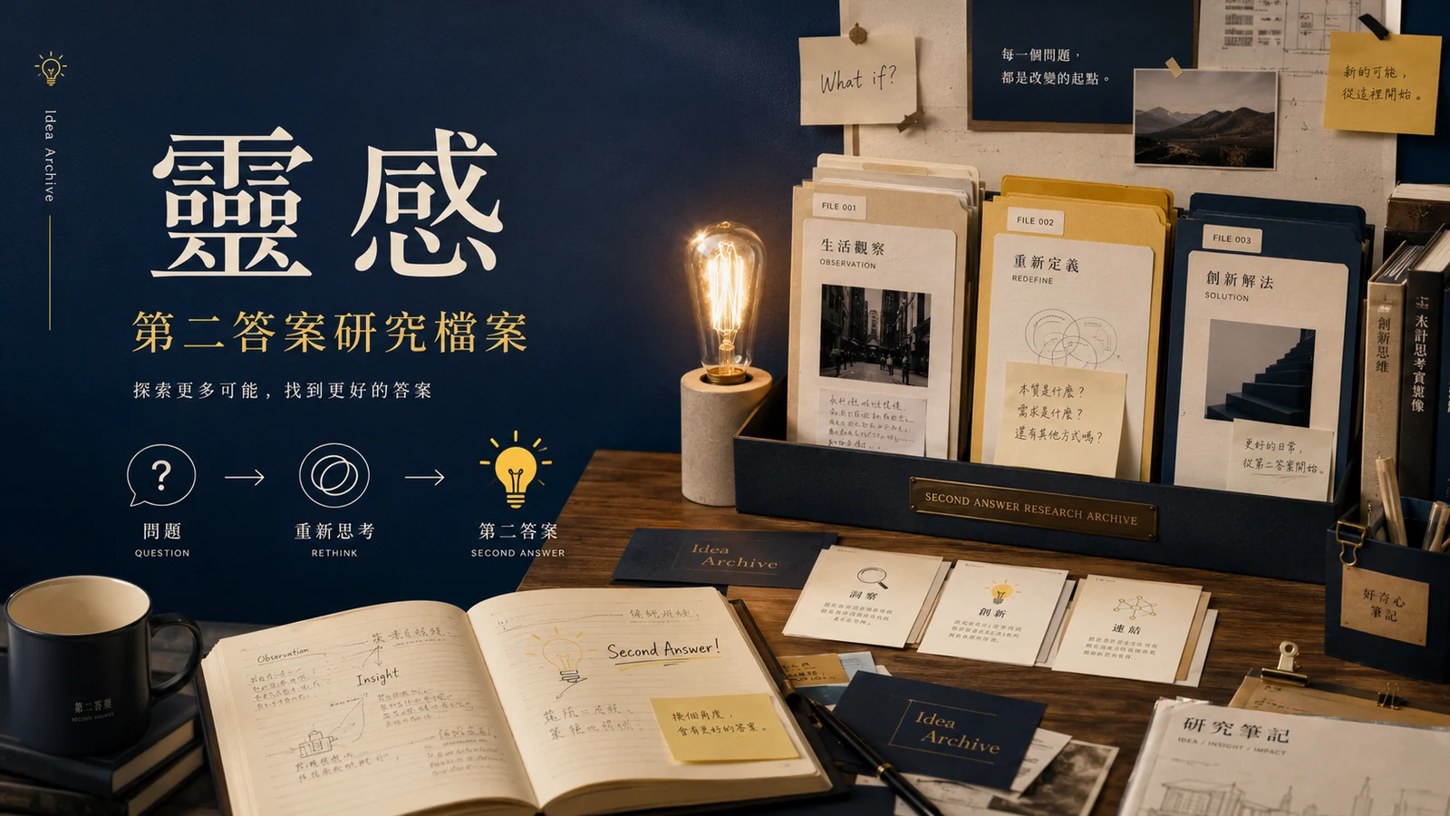 靈感第二答案研究檔案，從問題、重新思考到第二個答案
