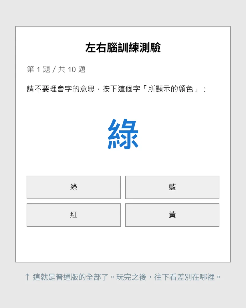 動一動左右腦第一答案版，功能做得出來